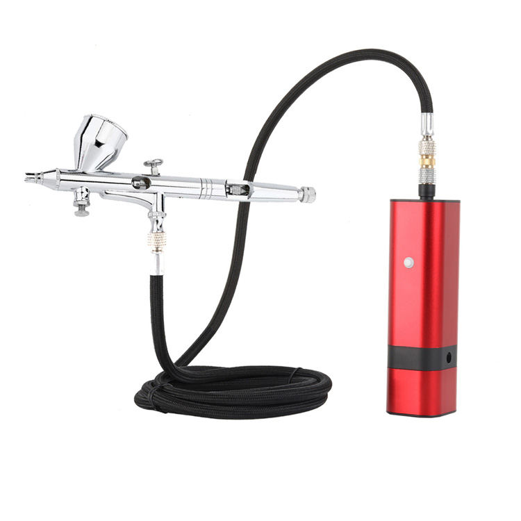 Kit Airbrush Portable karo Tipe Pemicu Airbrush Gun karo Handle